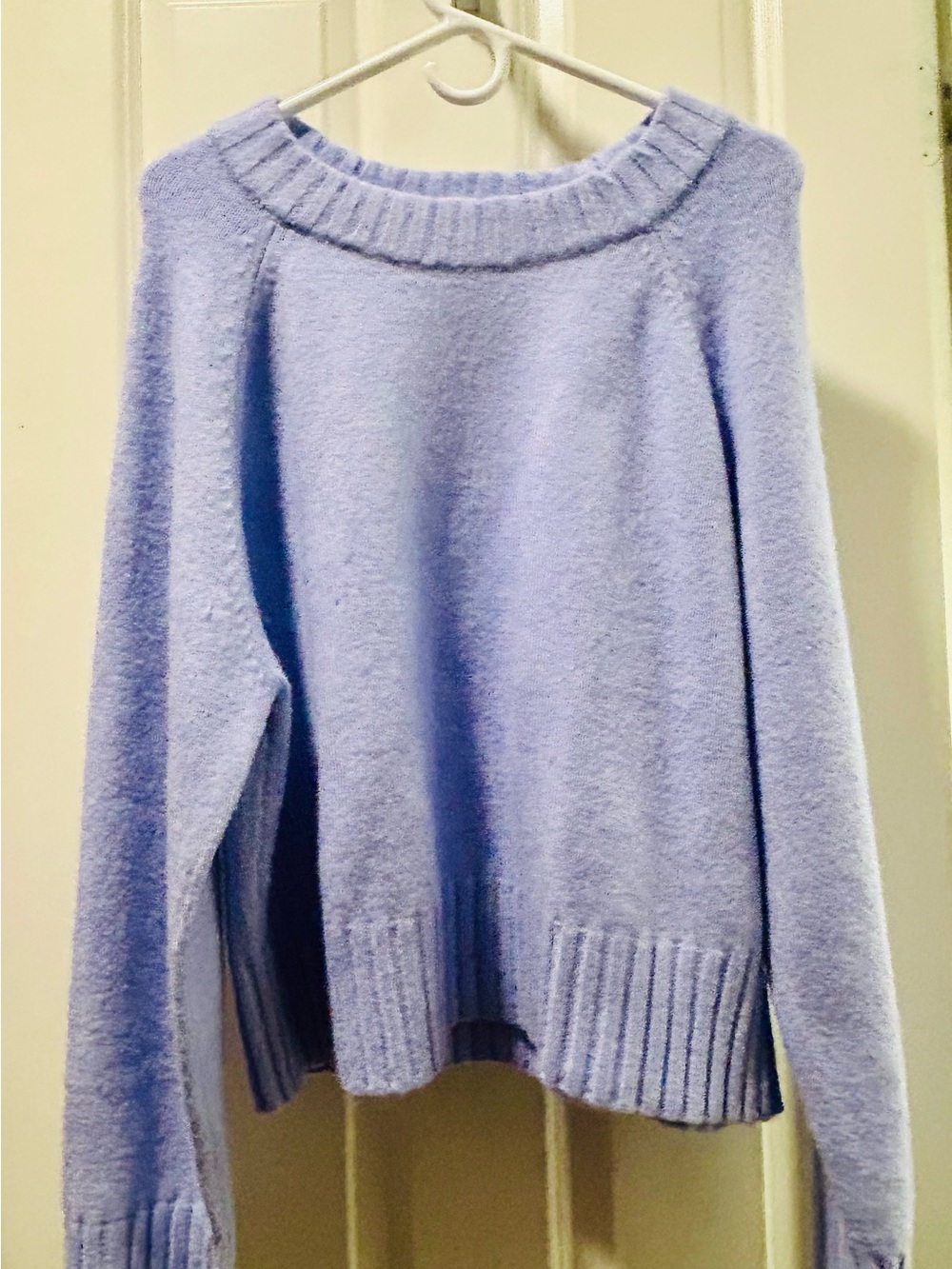 French Connection Cornflower Blue/Lavender Crewneck Sweater - XL